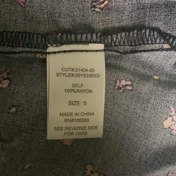 NWT Row A Mini Dress Black with Floral Print Size Small - Picture 6 of 6